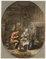 P 082
<br/>
Boerenfamilie in gebed
<br/>
<em>Ostade, Isack van (1621-1649)</em>